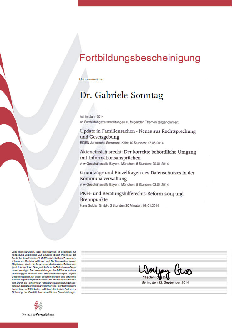 Fortbildungsbescheinigung Fortbildungsbescheinigung